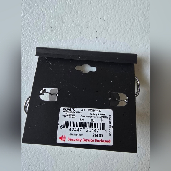 Simply Vera Vera Wang Silver Hoop Earrings - Picture 3 of 3